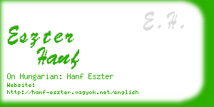 eszter hanf business card
